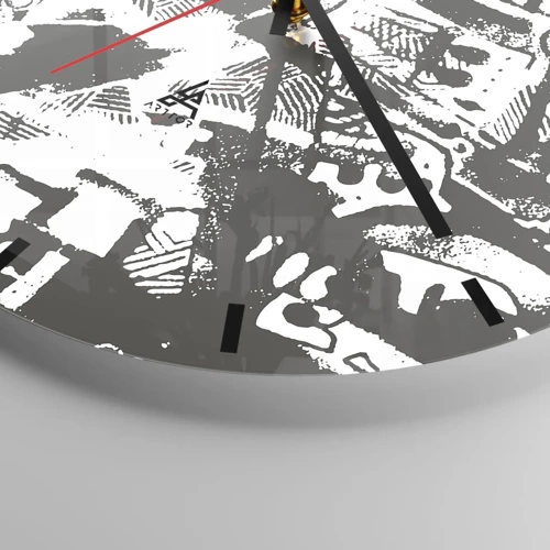 Orologio da parete - Orologio in Vetro - Ordine o caos? - 30x30 cm