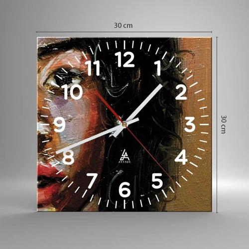 Orologio da parete - Orologio in Vetro - Oscurità e luce - 30x30 cm