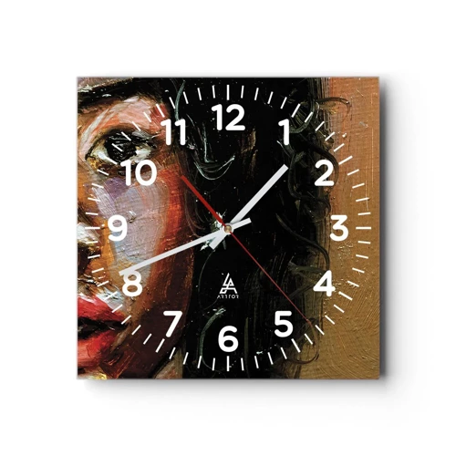 Orologio da parete - Orologio in Vetro - Oscurità e luce - 40x40 cm