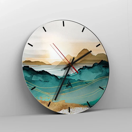 Orologio da parete - Orologio in Vetro - Paesaggio ai confini dell'astrazione - 30x30 cm