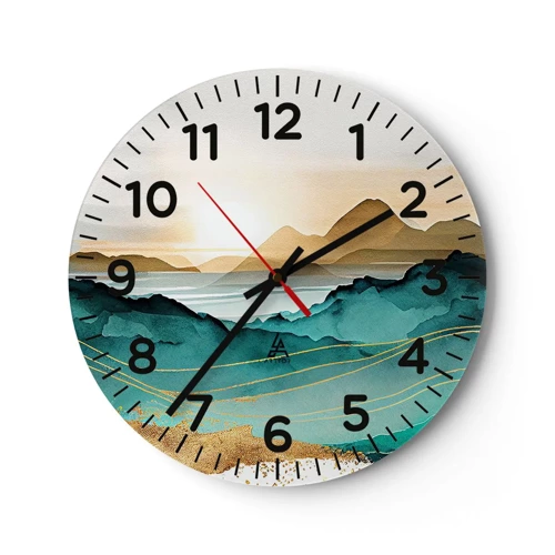 Orologio da parete - Orologio in Vetro - Paesaggio ai confini dell'astrazione - 40x40 cm