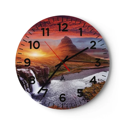 Orologio da parete - Orologio in Vetro - Paesaggio della Terra di Mezzo - 30x30 cm