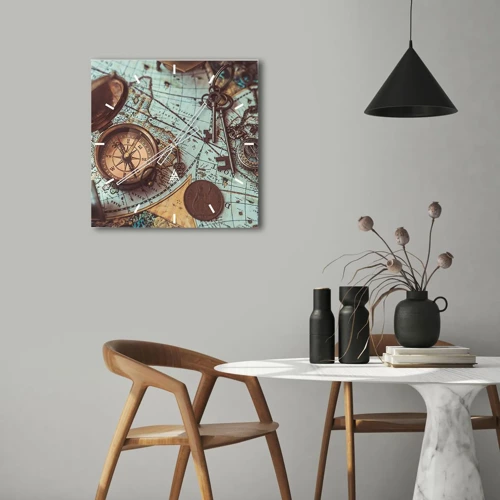 Orologio da parete - Orologio in Vetro - Per il cercatore di avventure - 30x30 cm