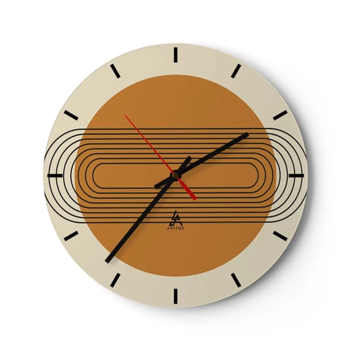 Orologio da parete - Orologio in Vetro - Piano perfetto - 30x30 cm