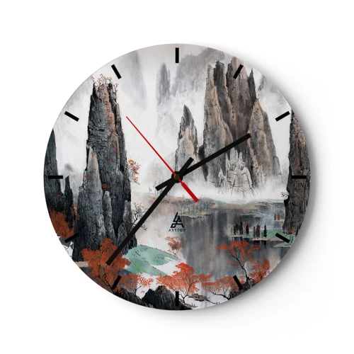 Orologio da parete - Orologio in Vetro - Protettori potenti - 30x30 cm