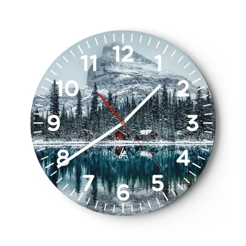 Orologio da parete - Orologio in Vetro - Rifugio canadese - 30x30 cm