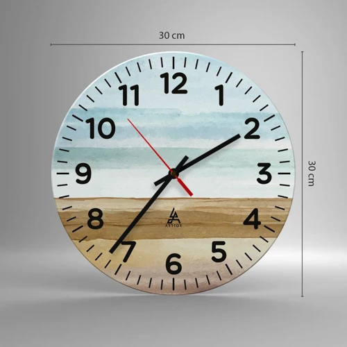 Orologio da parete - Orologio in Vetro - Rilassamento - 30x30 cm