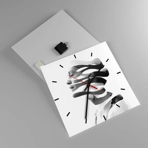 Orologio da parete - Orologio in Vetro - Ritratto surrealista - 40x40 cm