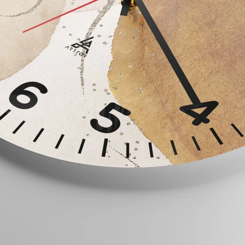 Orologio da parete - Orologio in Vetro - Rotondità e movimento - 30x30 cm