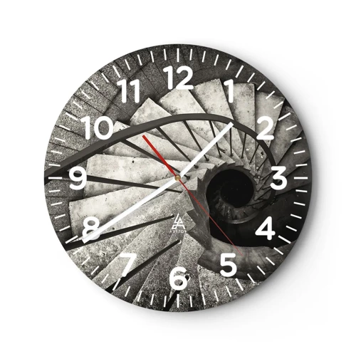 Orologio da parete - Orologio in Vetro - Salire e scendere - 40x40 cm