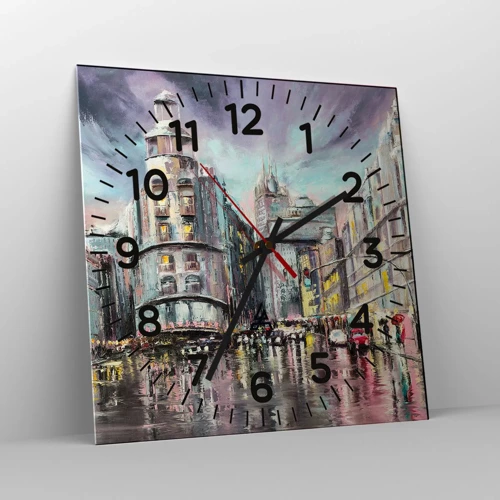 Orologio da parete - Orologio in Vetro - Sarà una serata riuscita - 30x30 cm