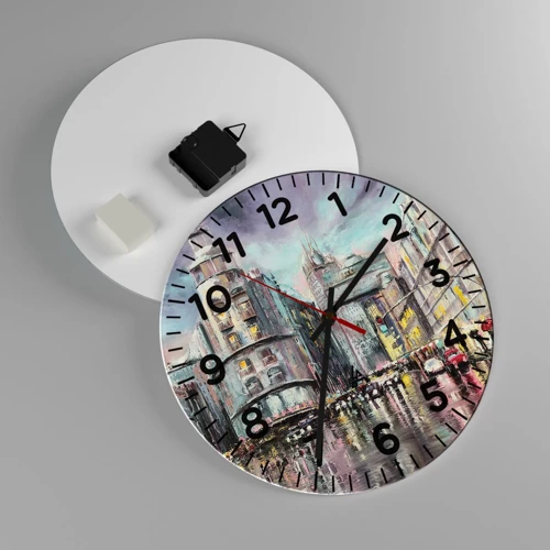 Orologio da parete - Orologio in Vetro - Sarà una serata riuscita - 30x30 cm