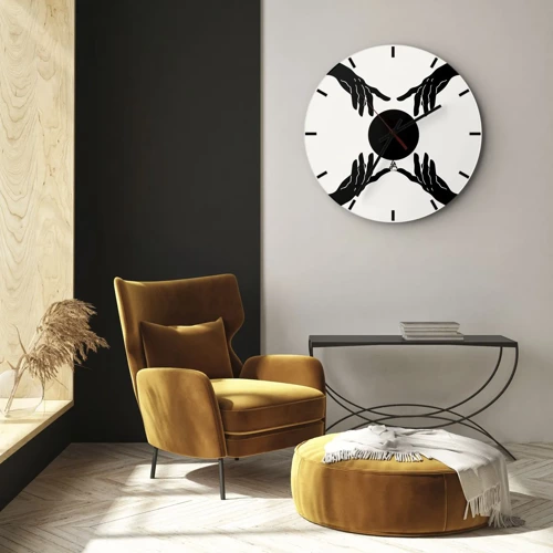 Orologio da parete - Orologio in Vetro - Segno misterioso - 40x40 cm