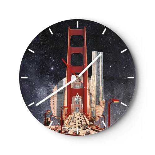 Orologio da parete - Orologio in Vetro - Sempre al centro - 40x40 cm