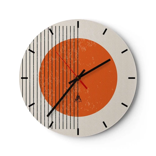 Orologio da parete - Orologio in Vetro - Sempre il sole - 30x30 cm