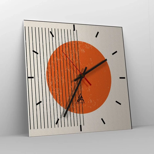 Orologio da parete - Orologio in Vetro - Sempre il sole - 40x40 cm