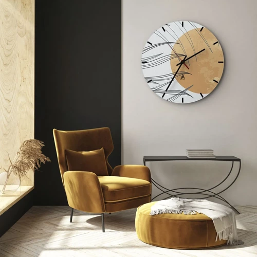 Orologio da parete - Orologio in Vetro - Sempre verso il sole - 30x30 cm