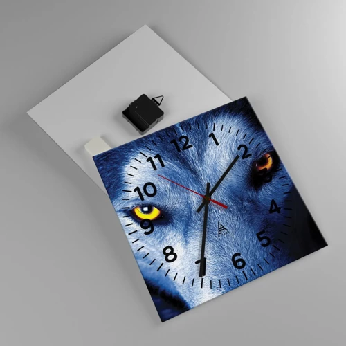 Orologio da parete - Orologio in Vetro - Sguardo ipnotico - 30x30 cm