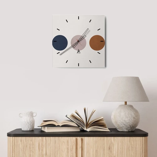 Orologio da parete - Orologio in Vetro - Simbolo di perfezione - 40x40 cm