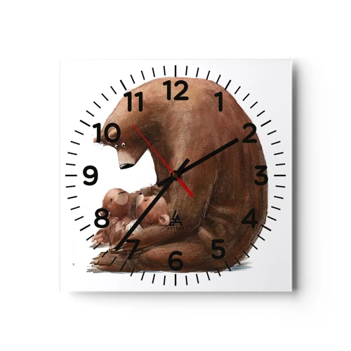 Orologio da parete - Orologio in Vetro - Sogni d'oro, bambini - 30x30 cm