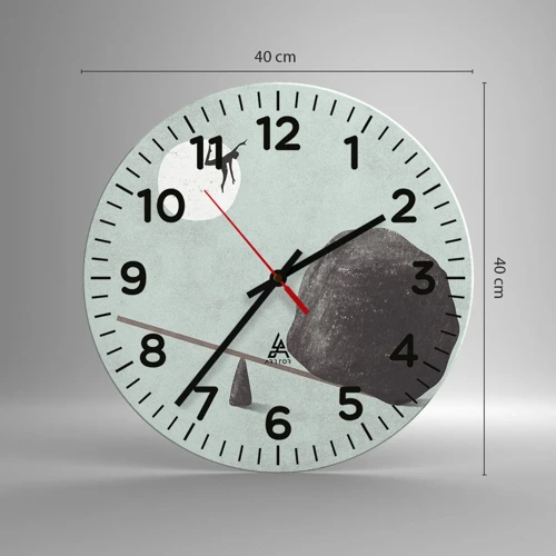 Orologio da parete - Orologio in Vetro - Sogno adempiuto - 40x40 cm