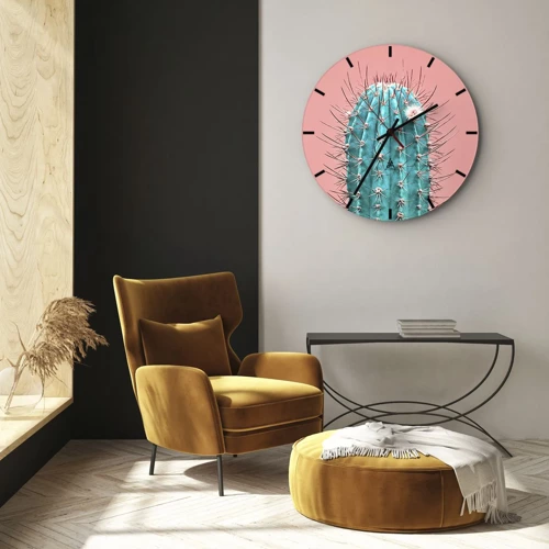 Orologio da parete - Orologio in Vetro - Stai attento - 30x30 cm