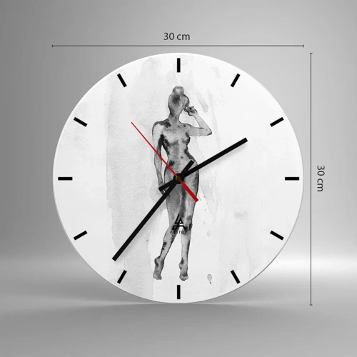 Orologio da parete - Orologio in Vetro - Studio di ideale di bellezza - 30x30 cm