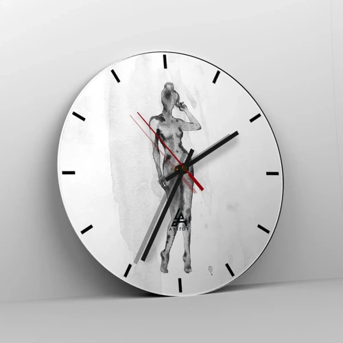 Orologio da parete - Orologio in Vetro - Studio di ideale di bellezza - 40x40 cm