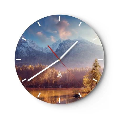 Orologio da parete - Orologio in Vetro - Sui monti e nelle valli - 30x30 cm