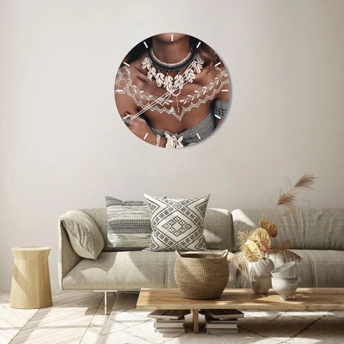 Orologio da parete - Orologio in Vetro - Talismani, rituali di femminilità - 30x30 cm