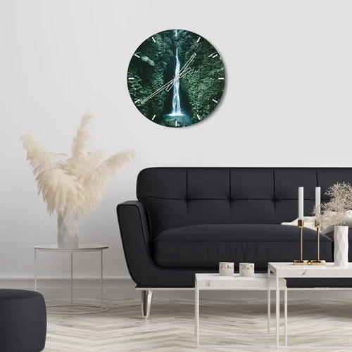 Orologio da parete - Orologio in Vetro - Terme tropicali - 40x40 cm