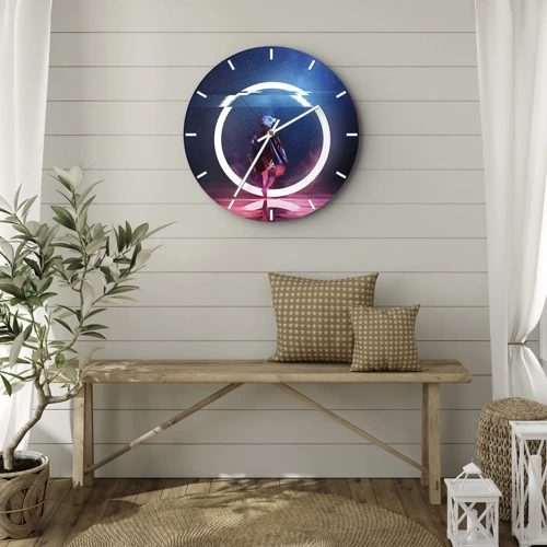 Orologio da parete - Orologio in Vetro - Tra due mondi - 30x30 cm