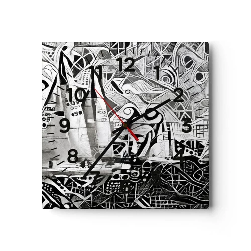 Orologio da parete - Orologio in Vetro - Tra le onde - 30x30 cm