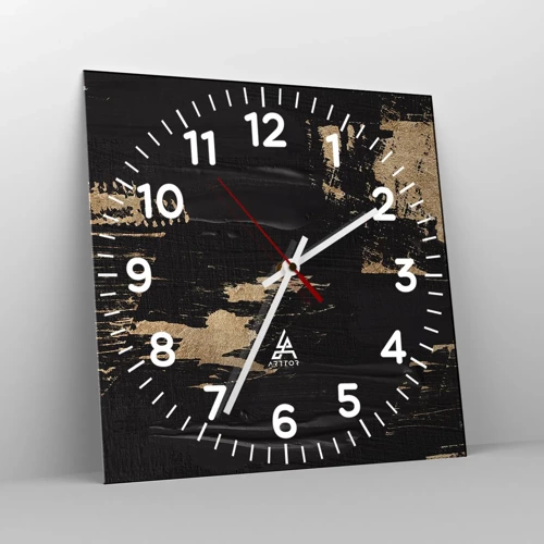 Orologio da parete - Orologio in Vetro - Tracce del contatto - 30x30 cm