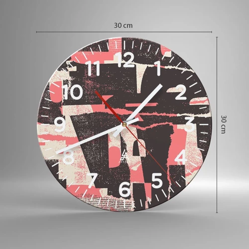 Orologio da parete - Orologio in Vetro - Tutto il rumore - 30x30 cm