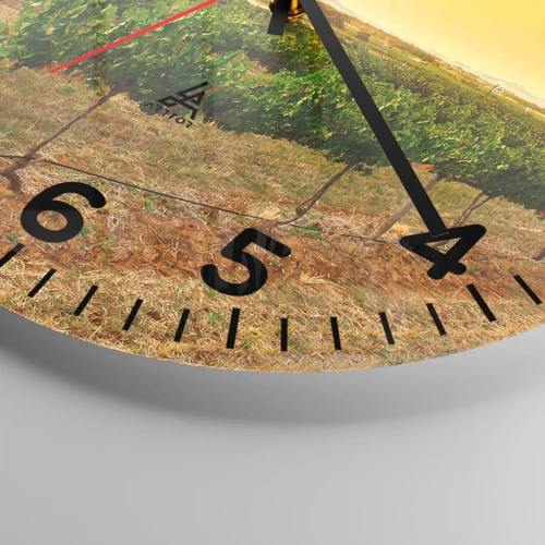 Orologio da parete - Orologio in Vetro - Ubriacarsi di sole - 30x30 cm