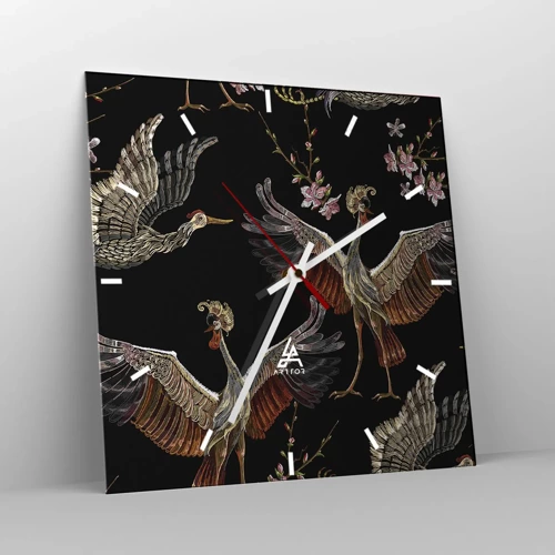 Orologio da parete - Orologio in Vetro - Uccello fantastico - 30x30 cm