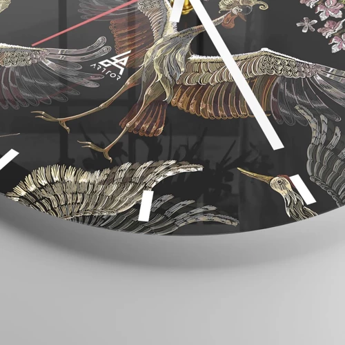 Orologio da parete - Orologio in Vetro - Uccello fantastico - 40x40 cm
