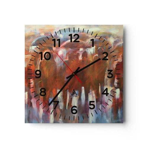 Orologio da parete - Orologio in Vetro - Uguali nella pioggia e nella nebbia - 30x30 cm