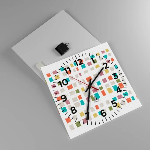 Orologio da parete - Orologio in Vetro - Un gioco sconosciuto - 40x40 cm