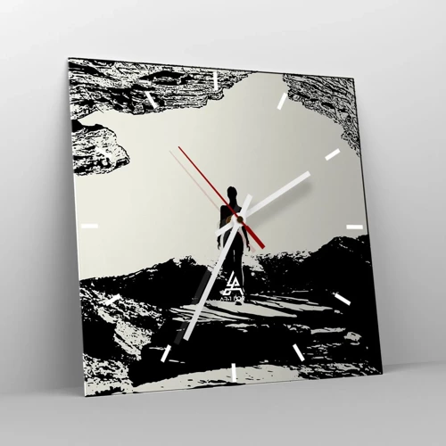 Orologio da parete - Orologio in Vetro - Un nuovo sguardo - 40x40 cm