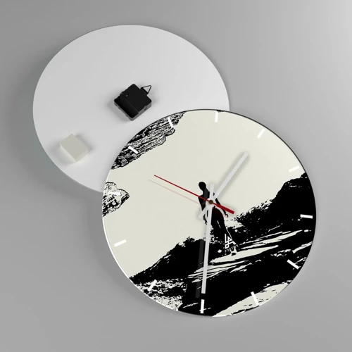 Orologio da parete - Orologio in Vetro - Un nuovo sguardo - 40x40 cm