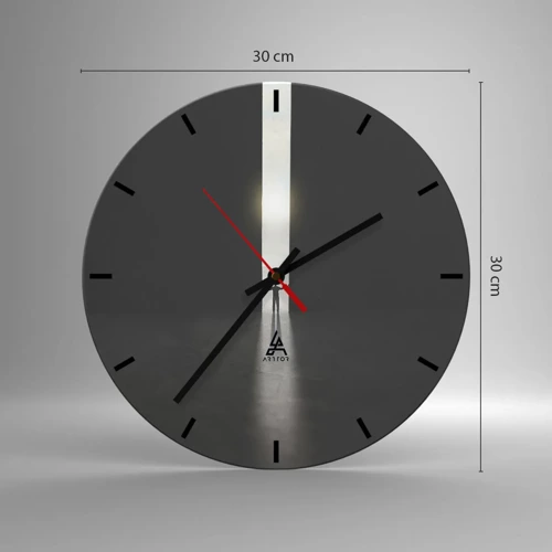 Orologio da parete - Orologio in Vetro - Un passo verso un chiaro futuro - 30x30 cm