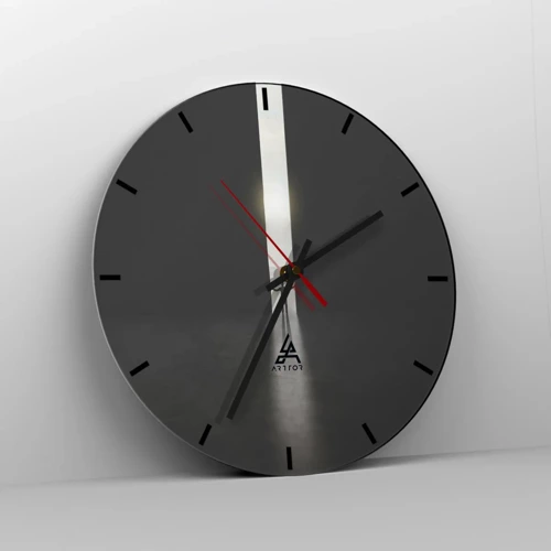 Orologio da parete - Orologio in Vetro - Un passo verso un chiaro futuro - 40x40 cm