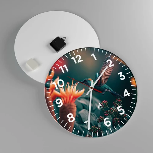 Orologio da parete - Orologio in Vetro - Una vita davvero a colori - 40x40 cm