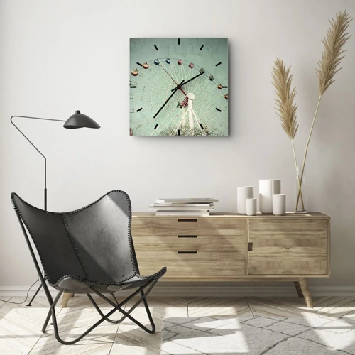 Orologio da parete - Orologio in Vetro - Venite a divertirvi - 30x30 cm