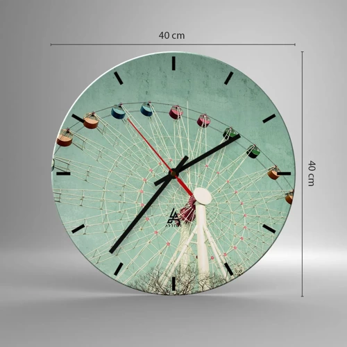 Orologio da parete - Orologio in Vetro - Venite a divertirvi - 40x40 cm