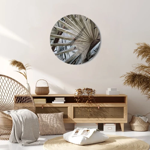 Orologio da parete - Orologio in Vetro - Ventagli dei tropici - 30x30 cm