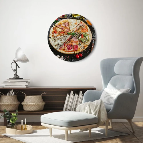 Orologio da parete - Orologio in Vetro - Ventaglio di gusti - 30x30 cm