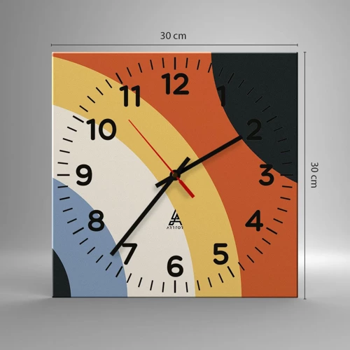 Orologio da parete - Orologio in Vetro - Verso di se - 30x30 cm